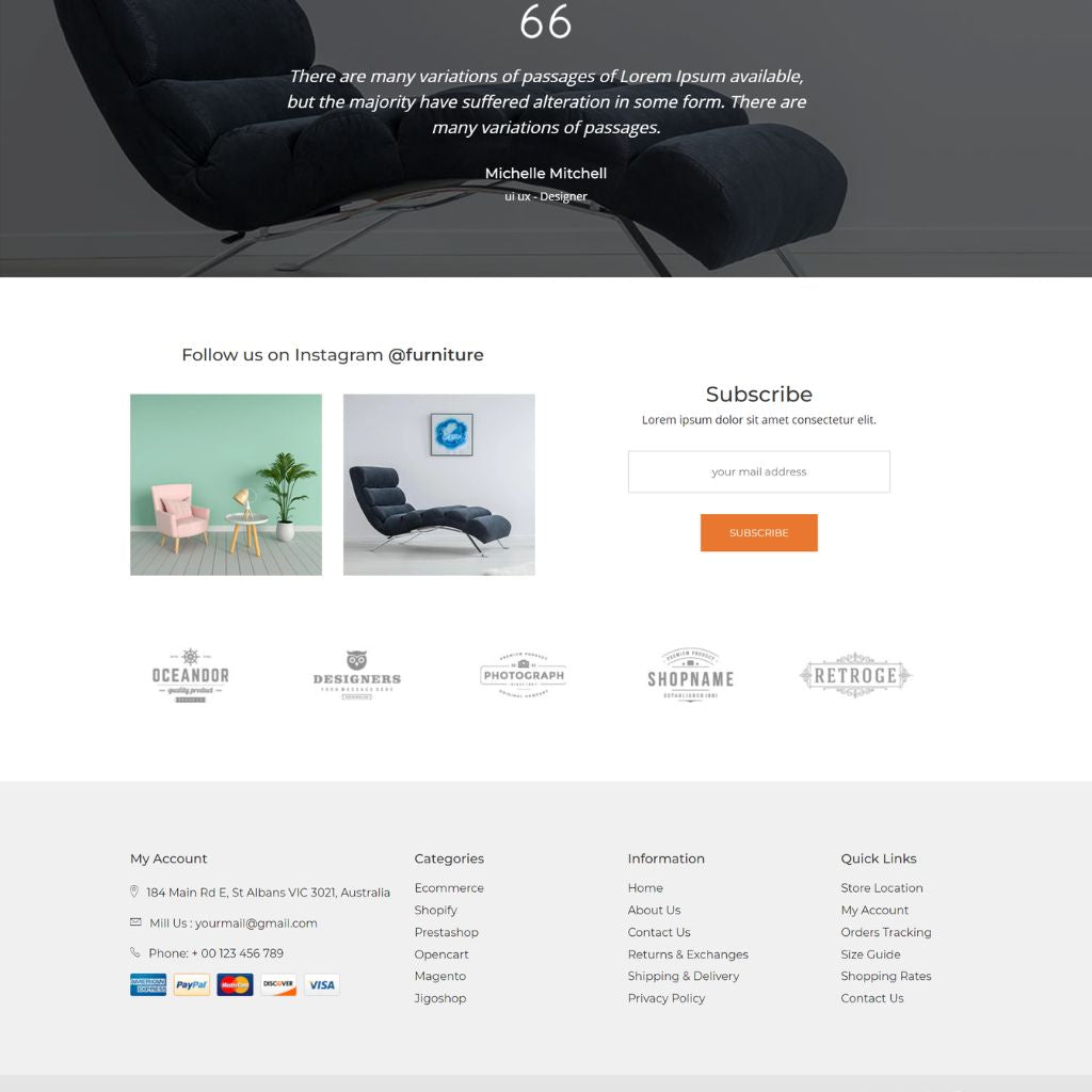 Furniture Store Shopify Shopping Website