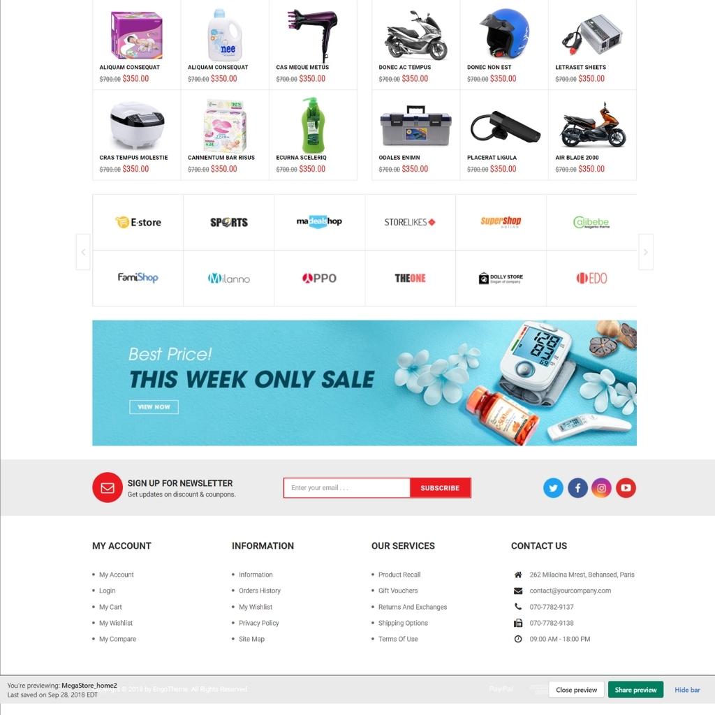 Modern Clean And Professional Shopify Shopping Website