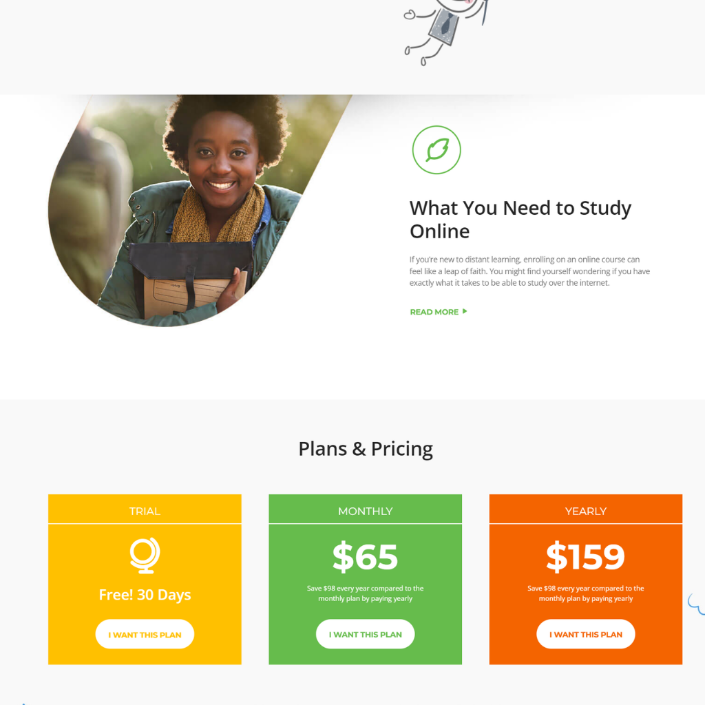 Distance Learning WordPress Responsive Website