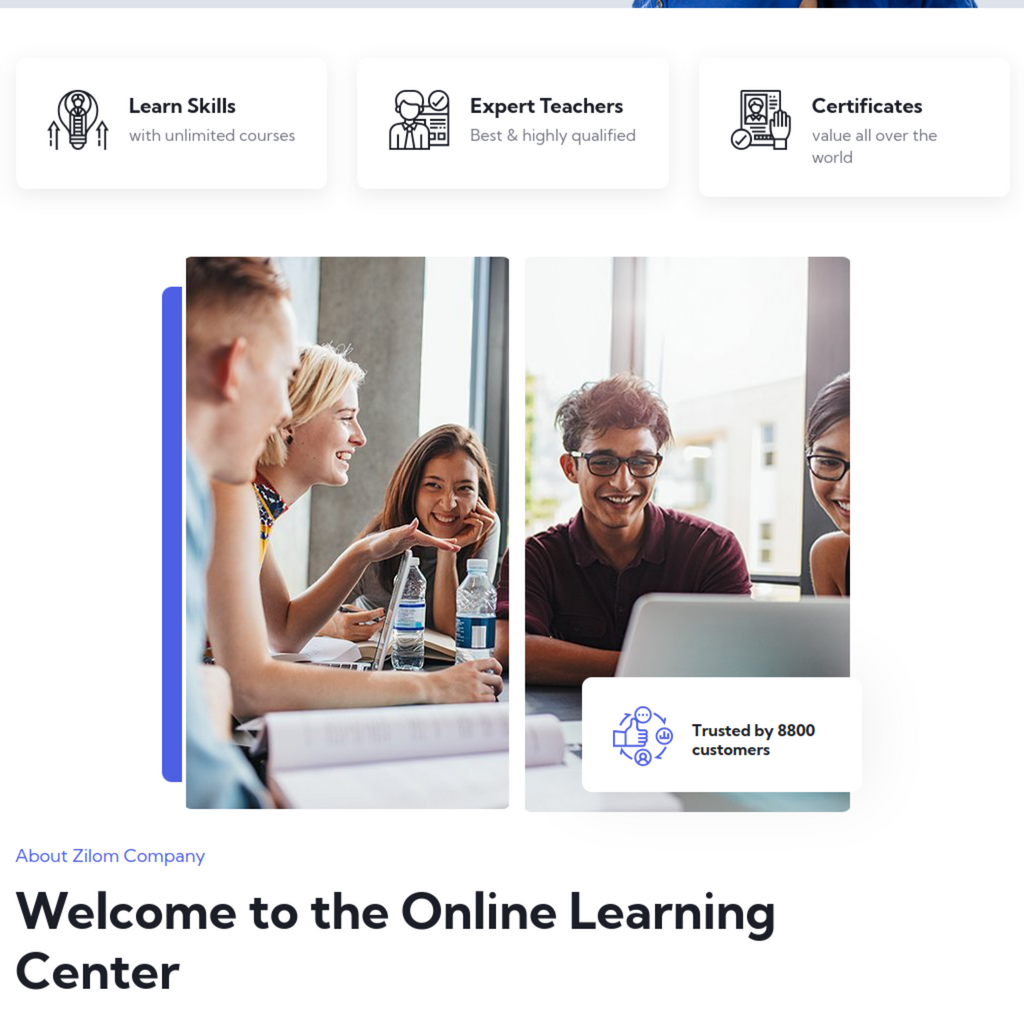 Online Education Learning Platform WordPress Responsive Website