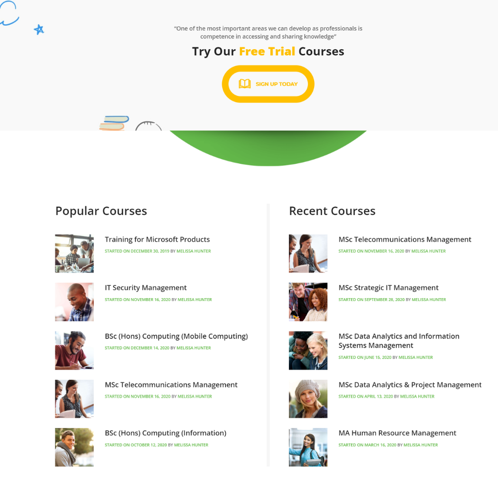 Distance Learning WordPress Responsive Website