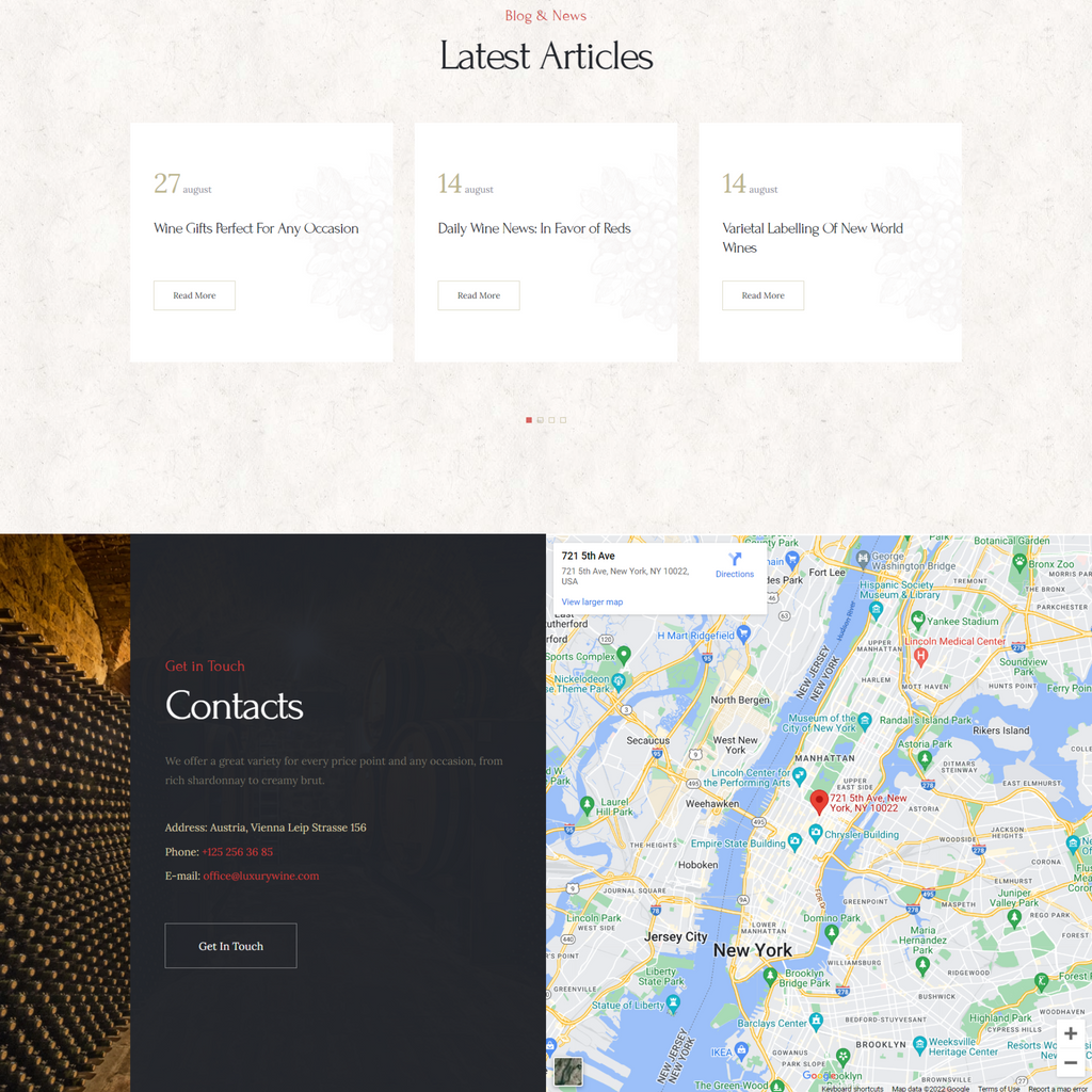Liquor Store & Vineyard WordPress Responsive Website