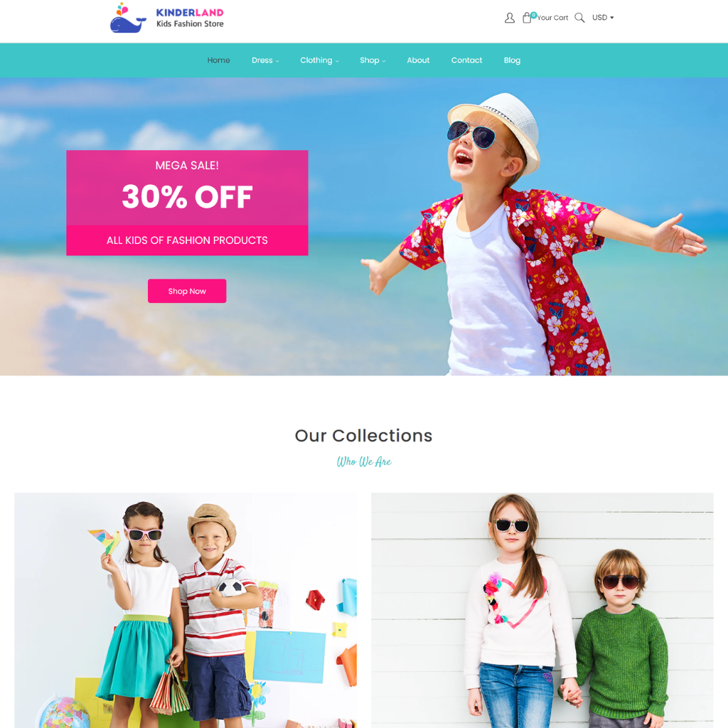 Kinder land - Kids Fashion Store Shopify Shopping Website