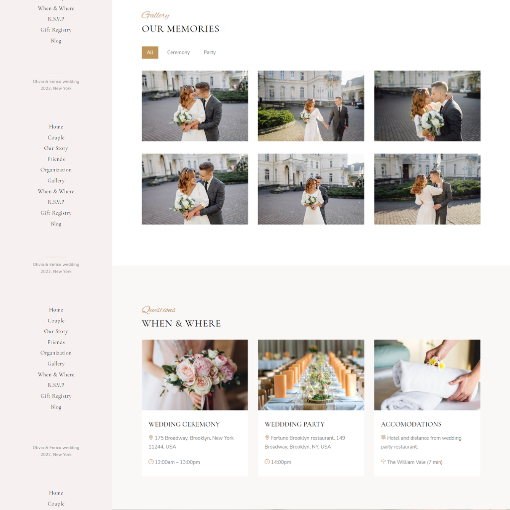 Wedding Season WordPress Responsive Website