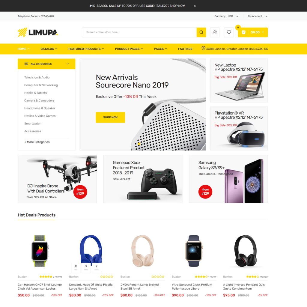 E-Commerce  Shopify Shopping Website