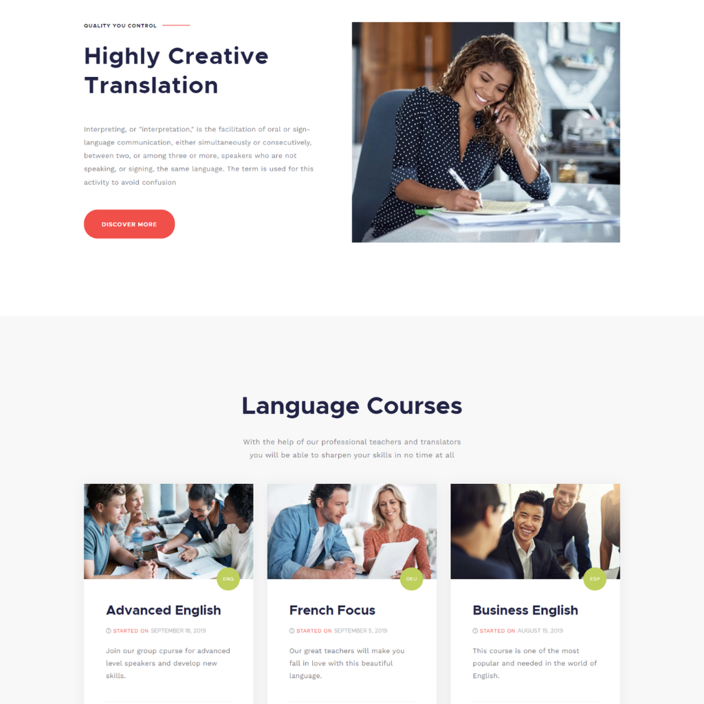 Professional Translation Services WordPress Responsive Website