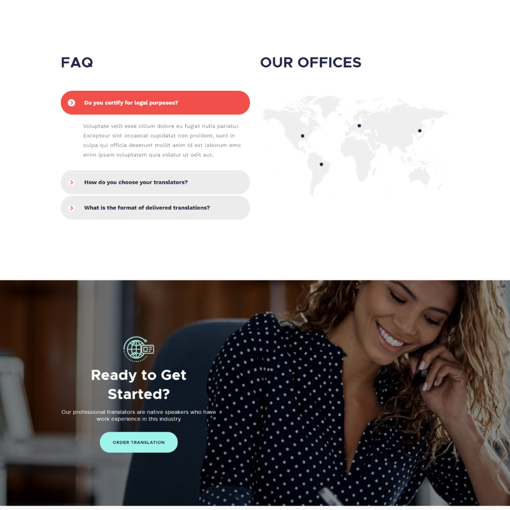Professional Translation Services WordPress Responsive Website