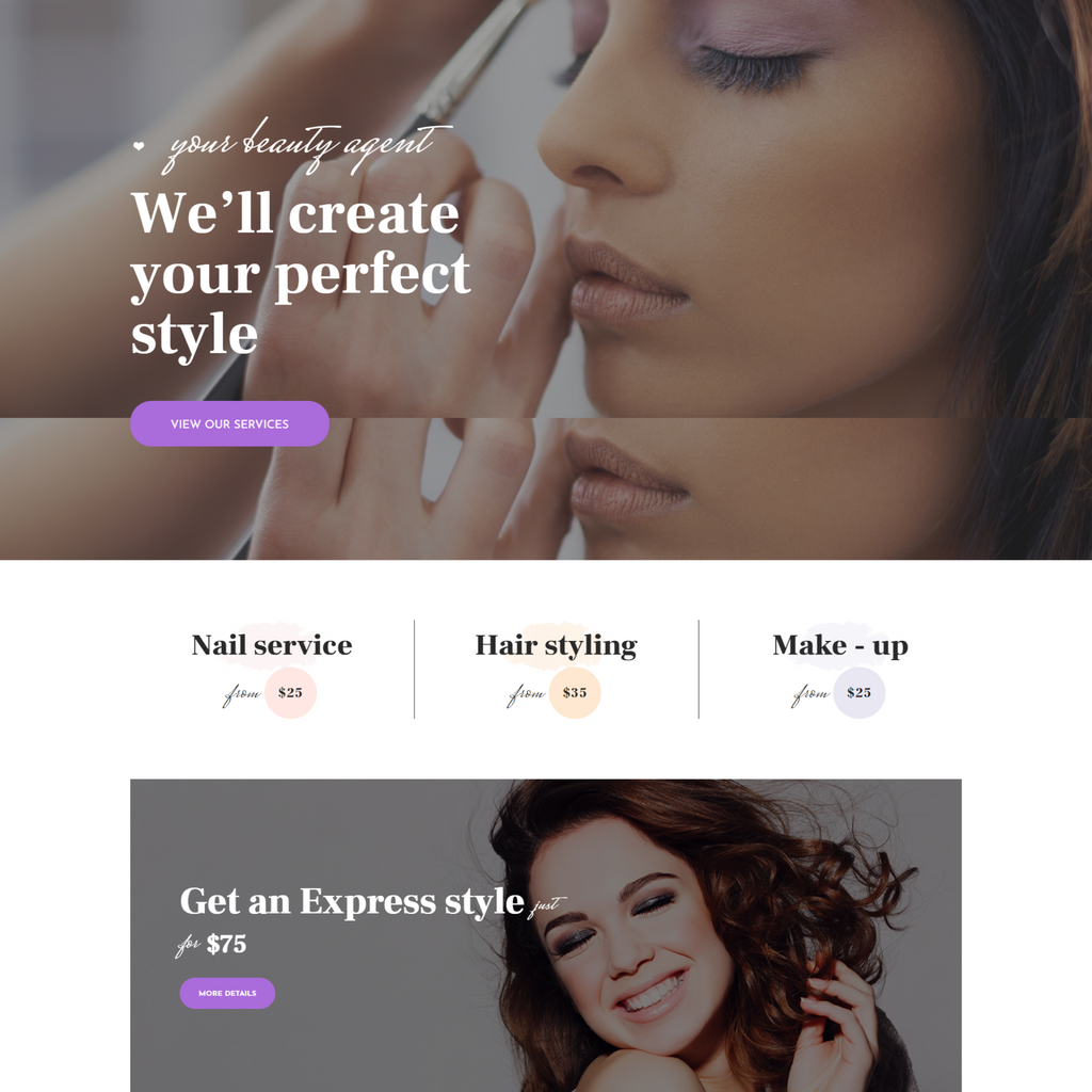 Beauty Shop & Spa Salon WordPress Responsive Website