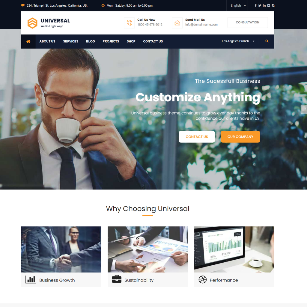 Customizable WordPress Responsive Website