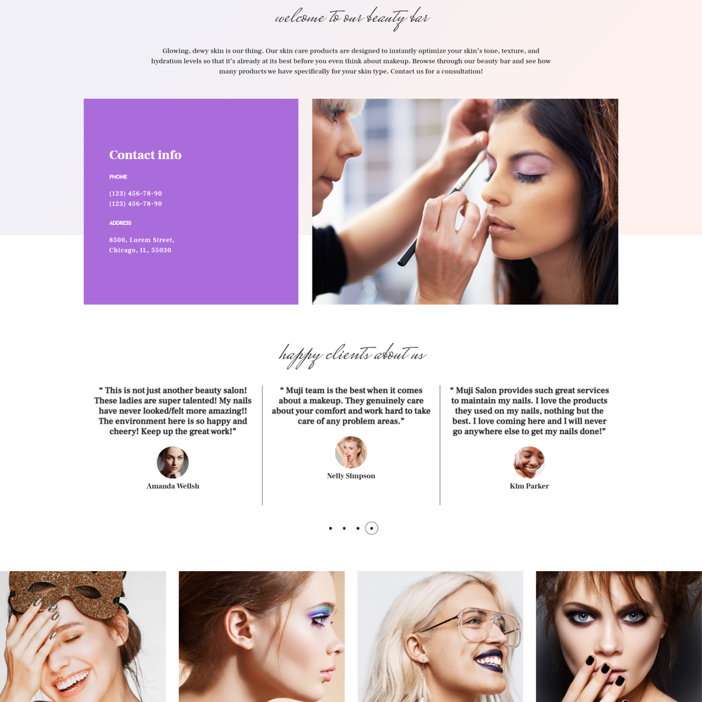 Beauty Shop & Spa Salon WordPress Responsive Website