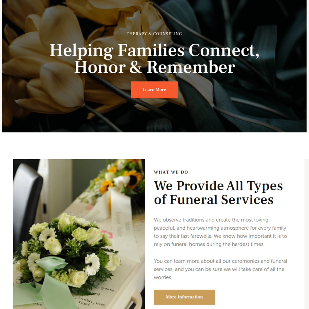 Funeral Home WordPress Responsive Website