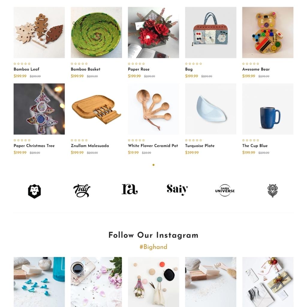 Handmade Online Shop Shopify Shopping Website