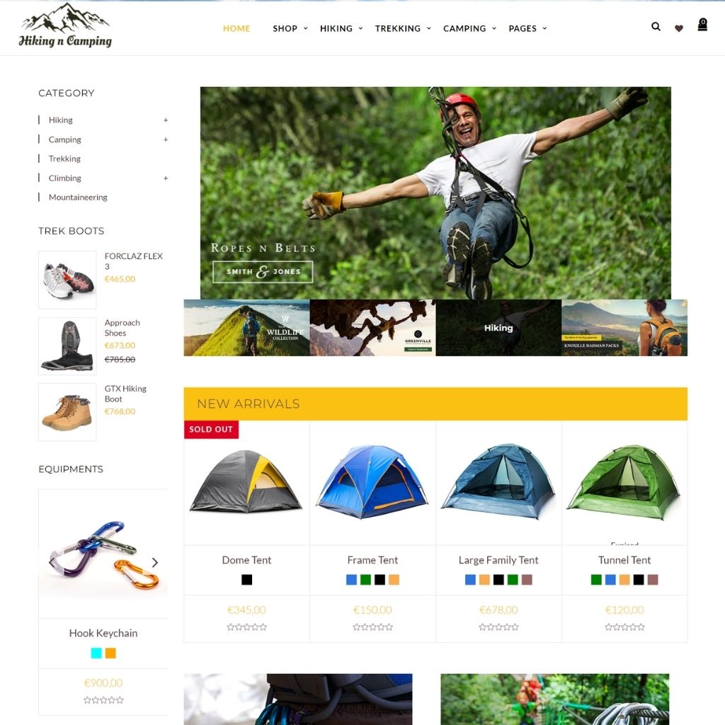 Mountainverse Shopify Shopping Website