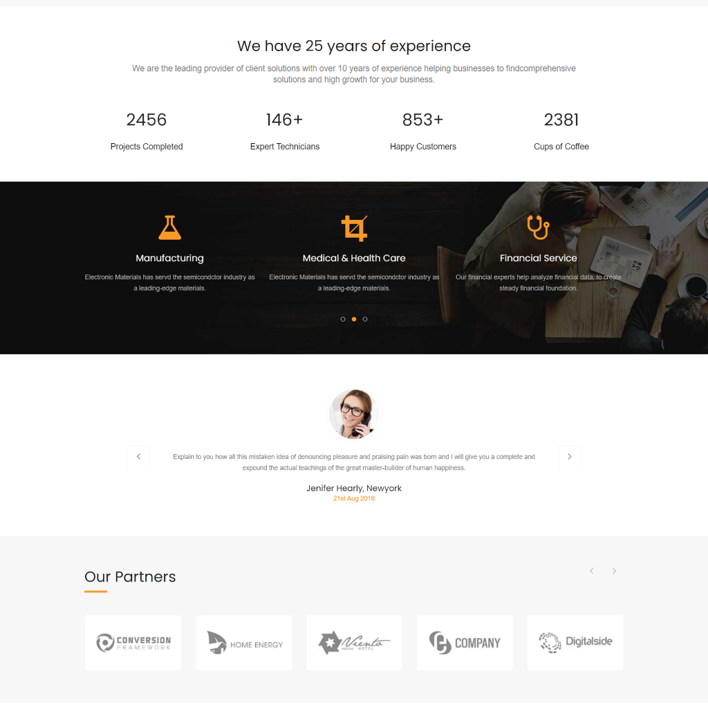 Customizable WordPress Responsive Website