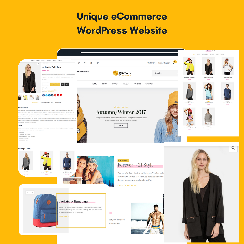 Unique eCommerce WordPress Responsive Website