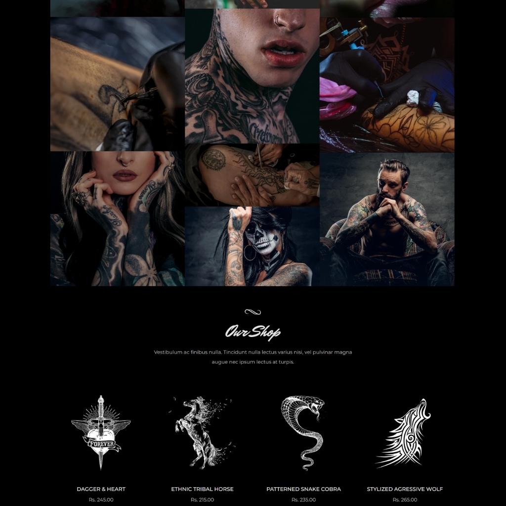 Rocksteady Tattoo Parlor Shopify Shopping Website