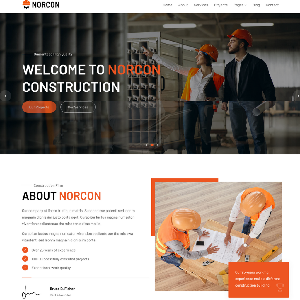 Architecture Projects WordPress Responsive Website