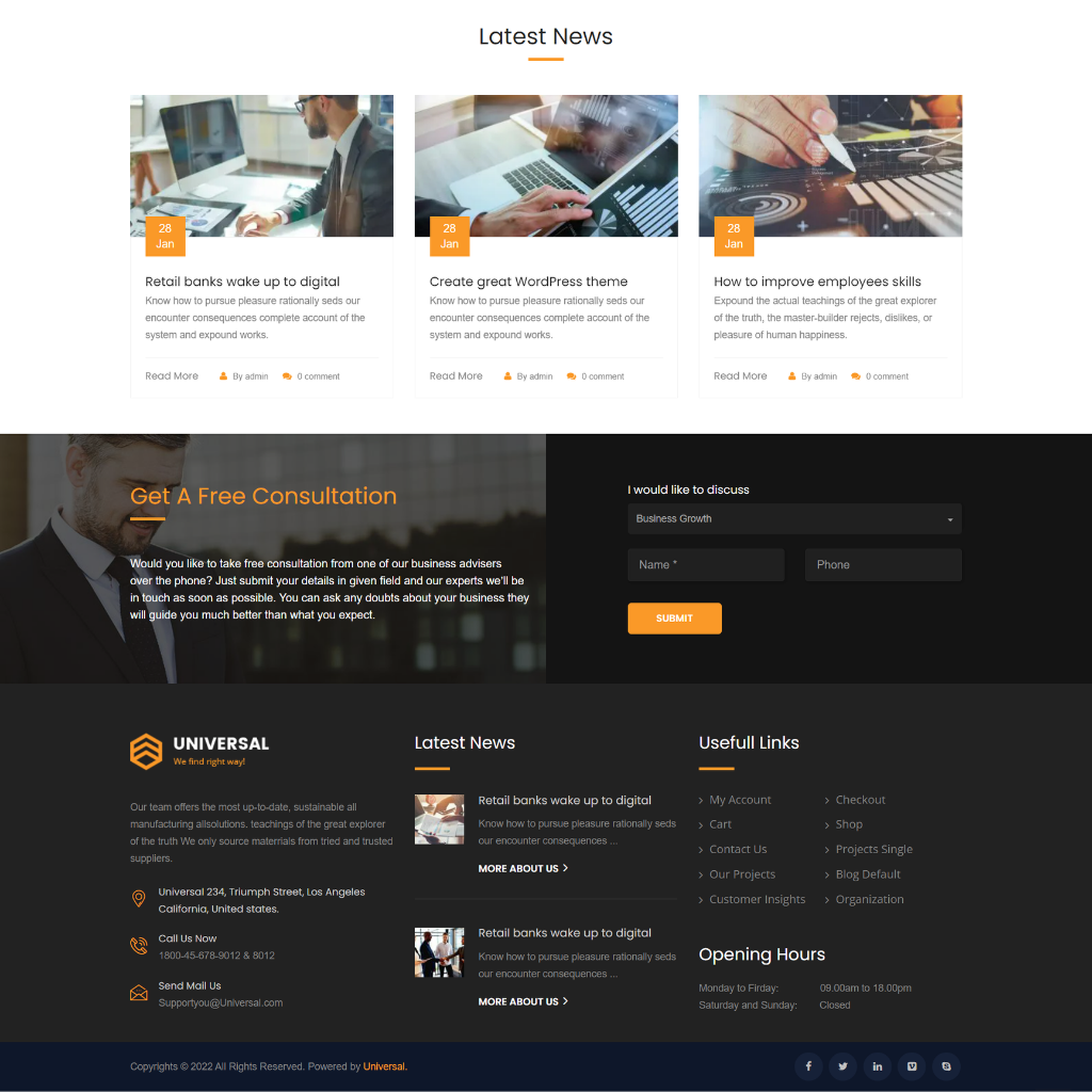 Customizable WordPress Responsive Website