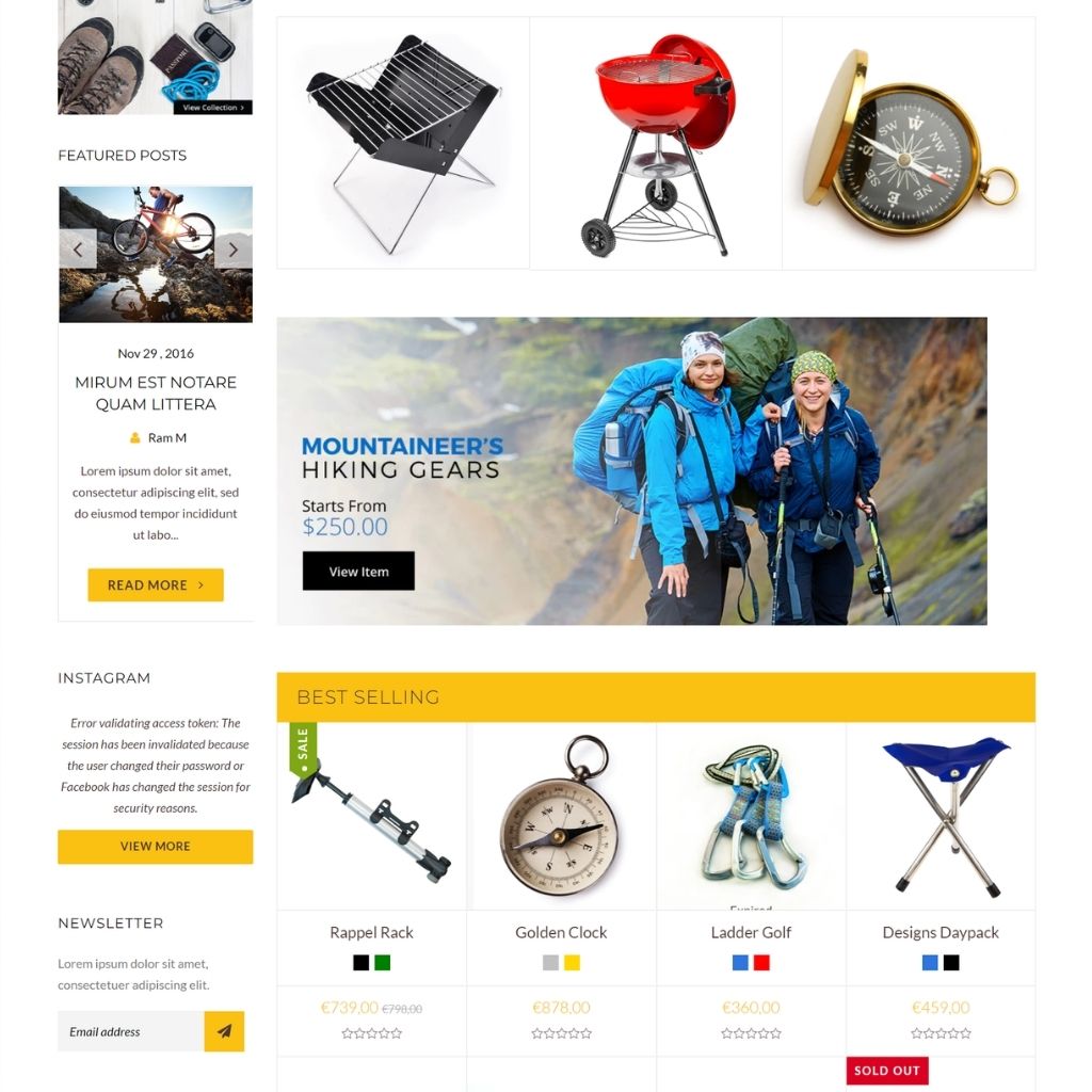 Mountainverse Shopify Shopping Website