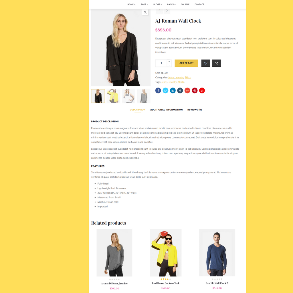 Unique eCommerce WordPress Responsive Website