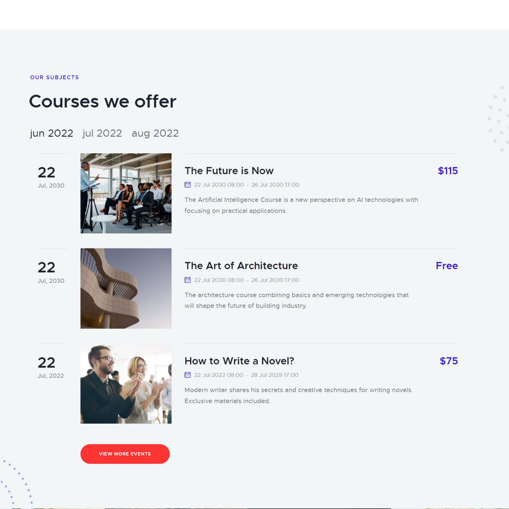 Distance Learning & Language Courses WordPress Responsive Website