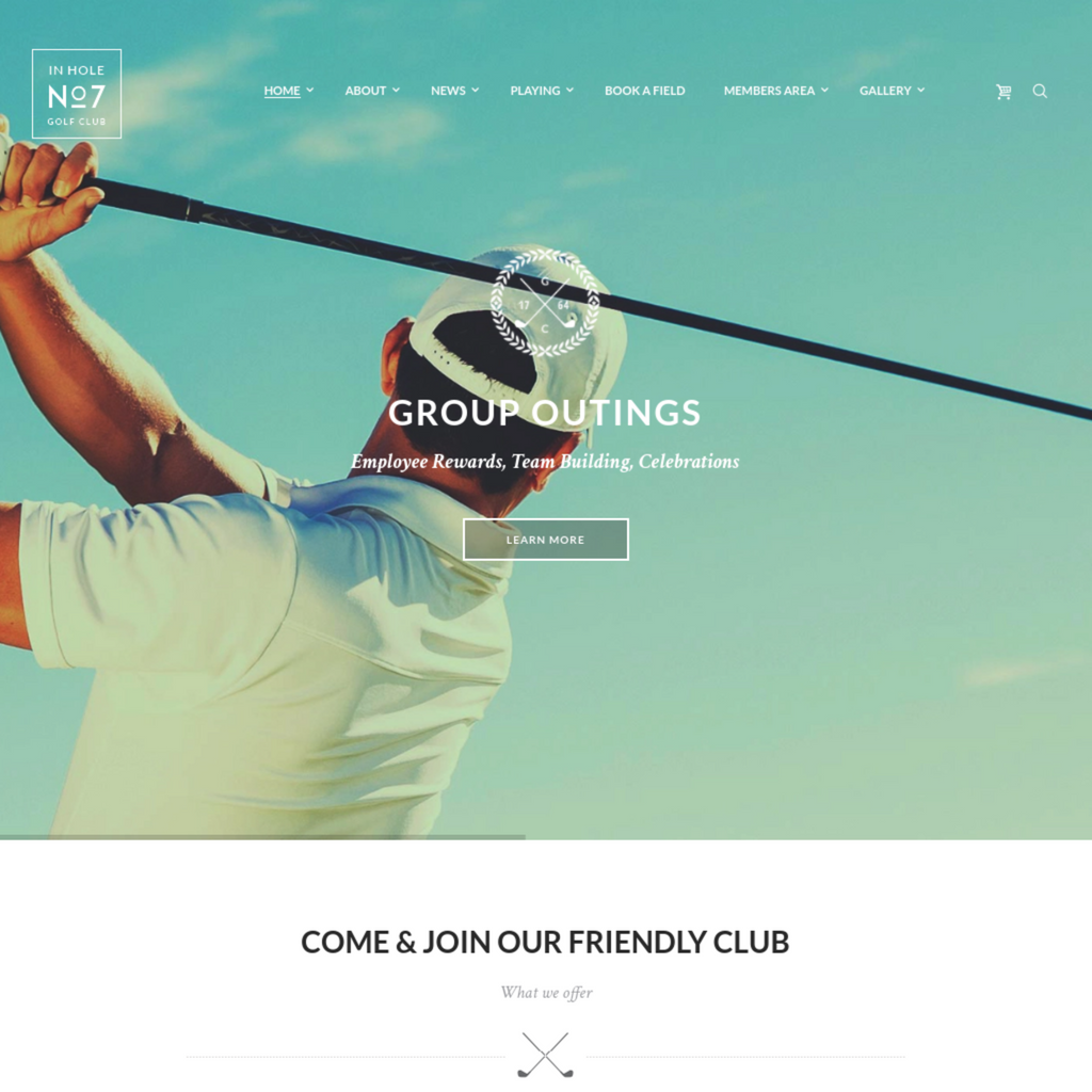 Golf Club WordPress Responsive Website
