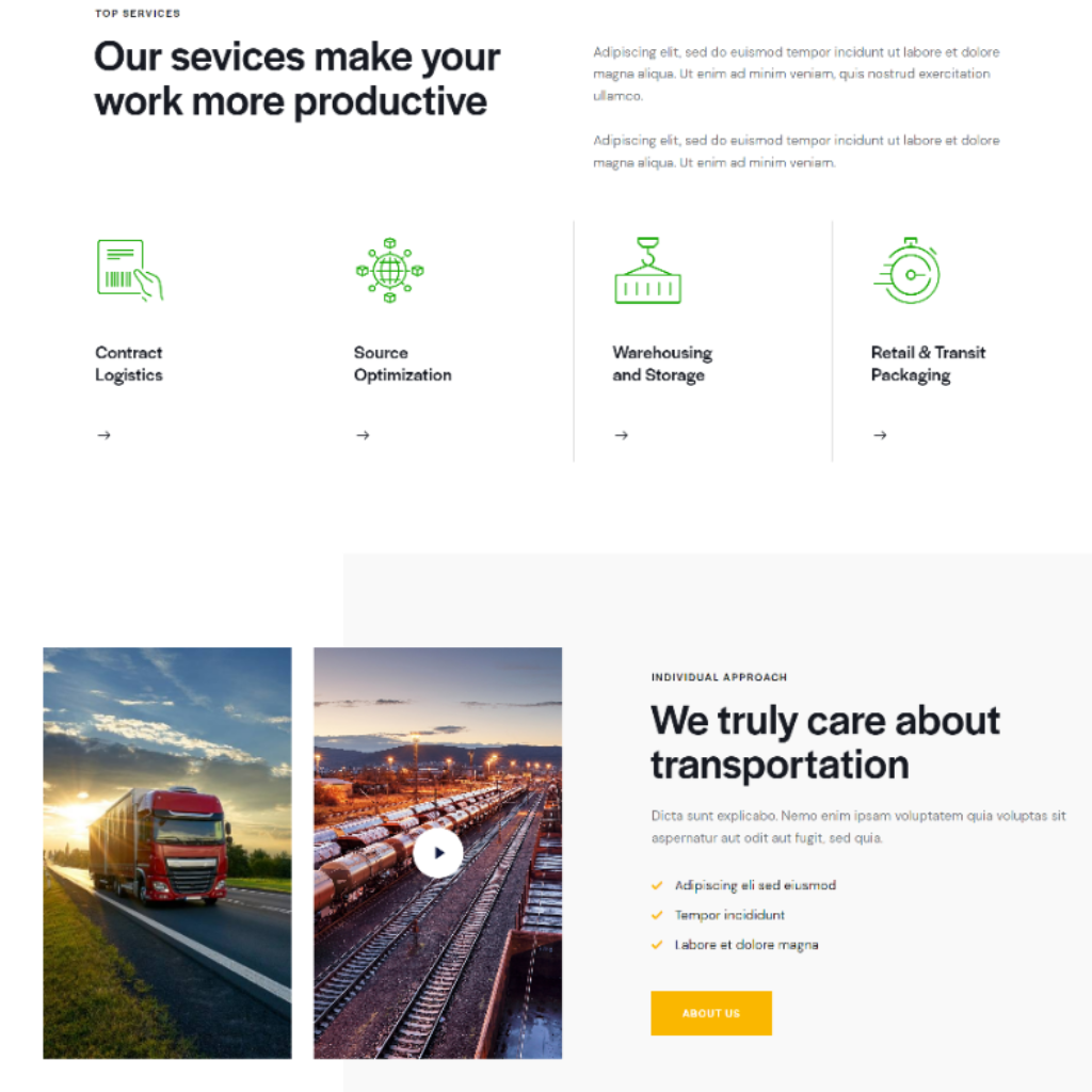 Sustainable Cargo Solution WordPress Responsive Website