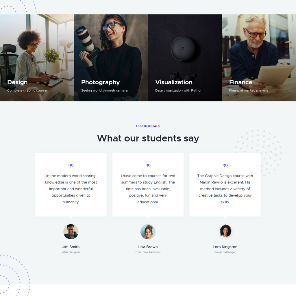 Distance Learning & Language Courses WordPress Responsive Website