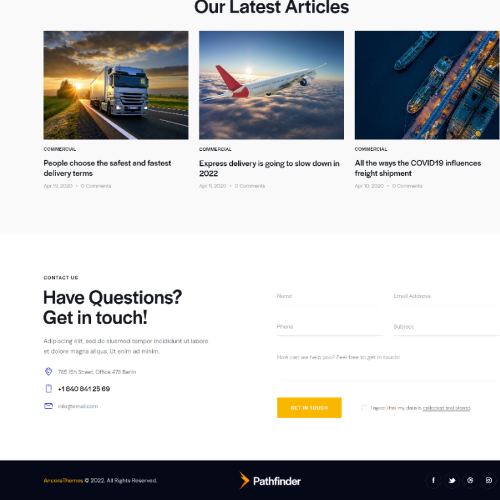 Sustainable Cargo Solution WordPress Responsive Website