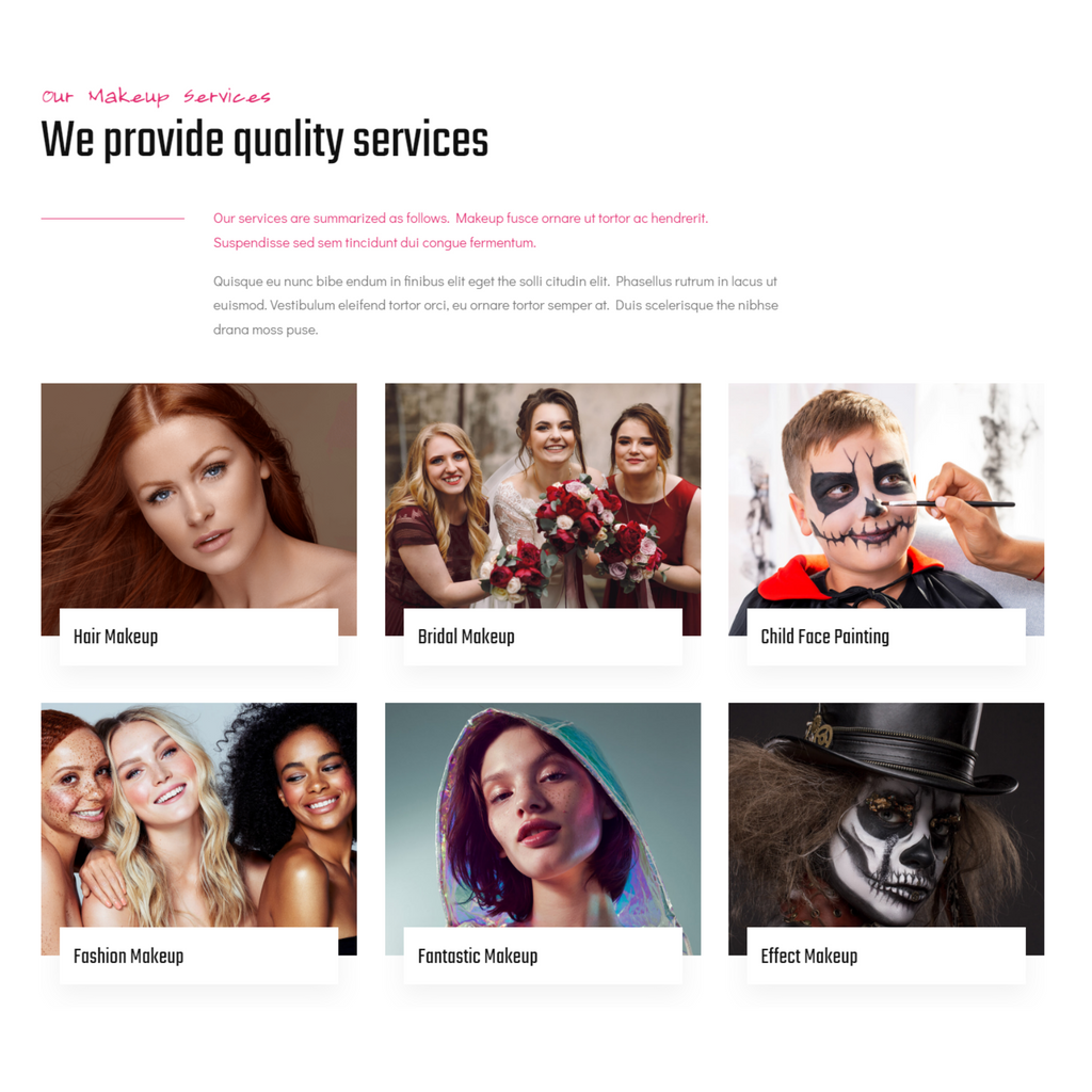 Makeup Artist WordPress Responsive Website