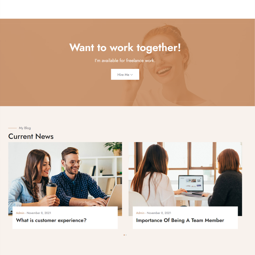 Personal Portfolio WordPress Responsive Website