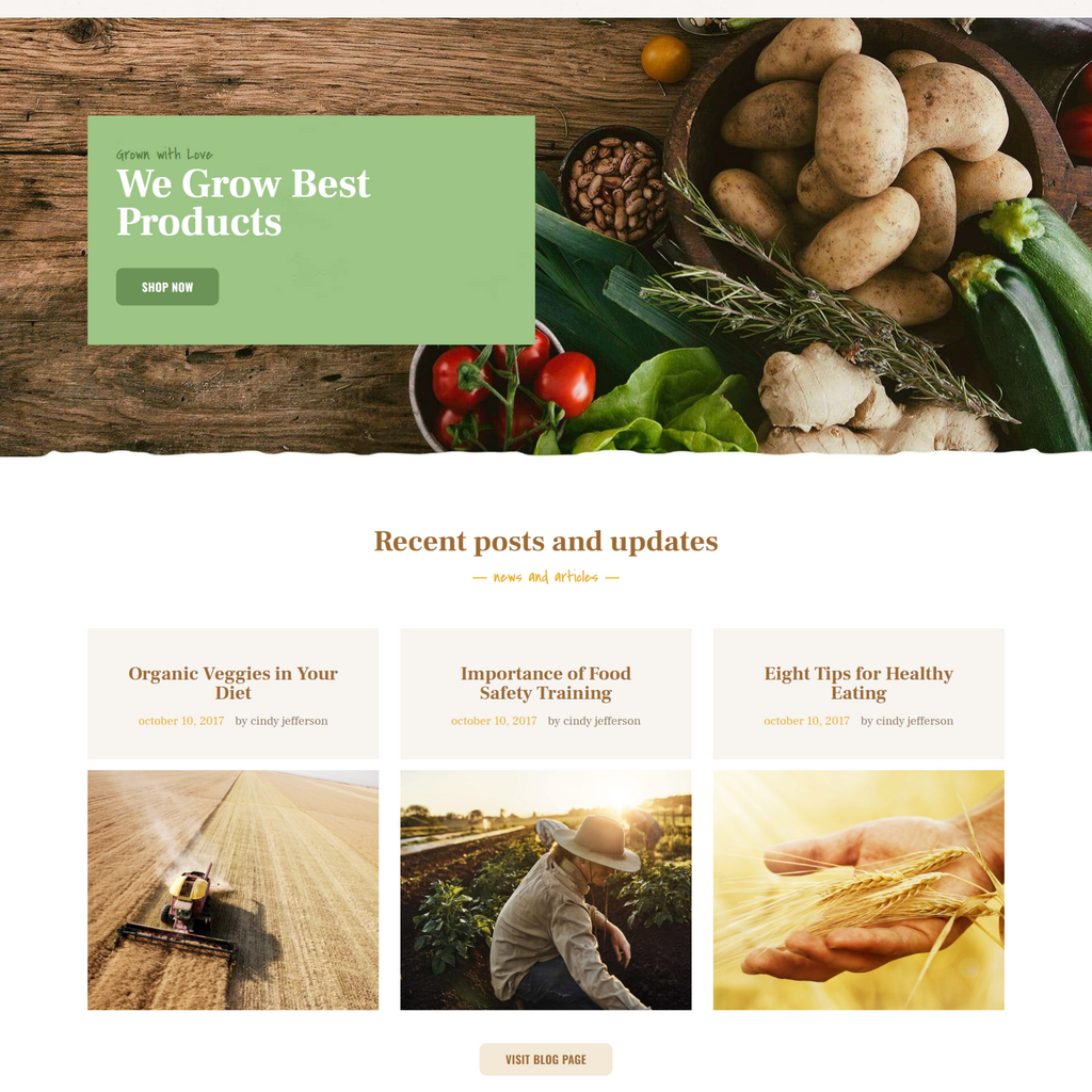 Agricultural Business WordPress Responsive Website