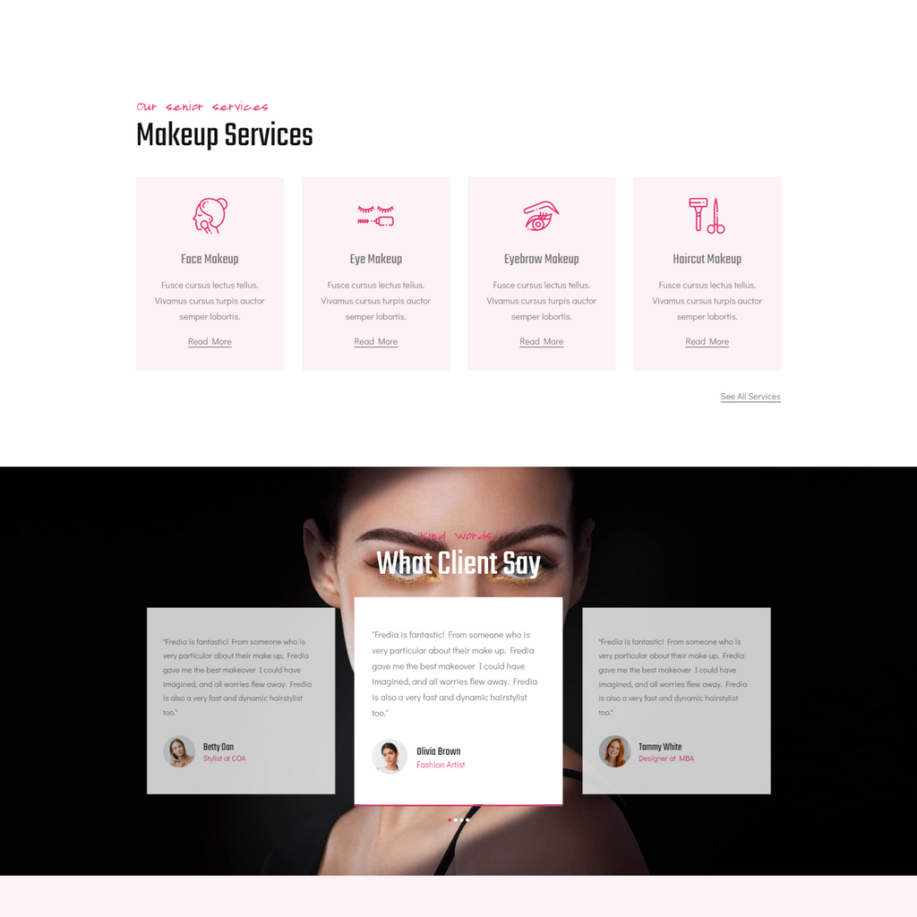 Makeup Artist WordPress Responsive Website