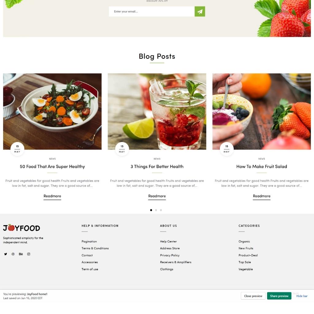 Grocery, Supermarket Organic E-Commerce Shopify Shopping Website