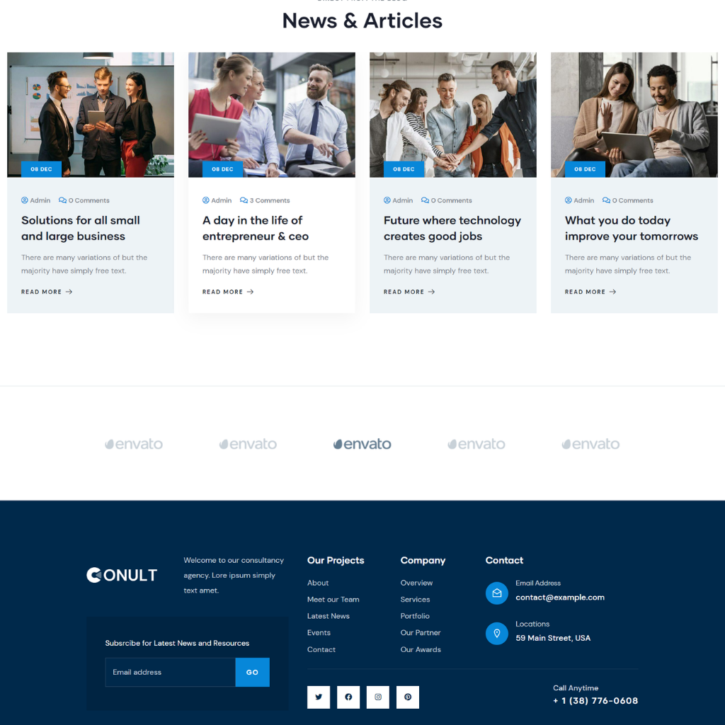 Consulting Market Expert WordPress Responsive Website