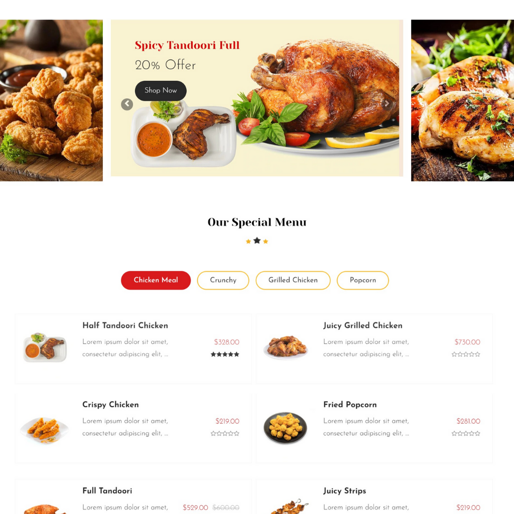 Chicken - Shop Shopify Website