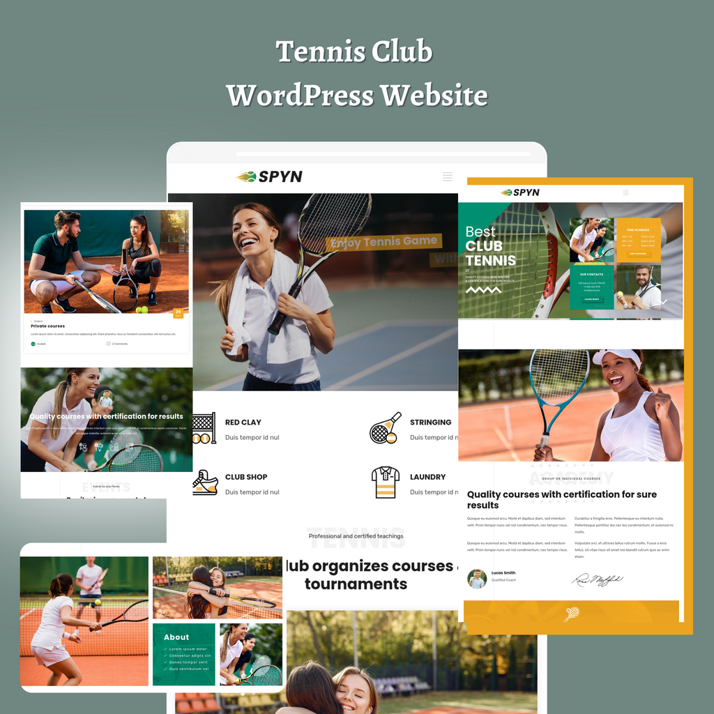 Tennis Club WordPress Responsive Website