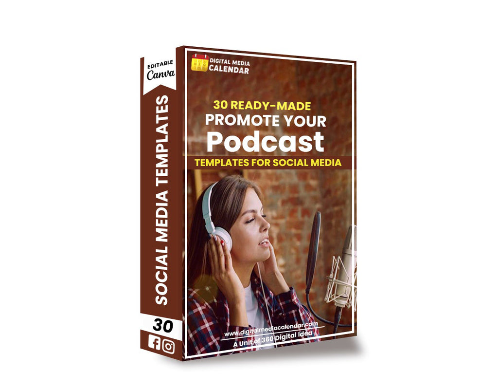 30 Ultimate Podcast Social Media Posts Canva Templates