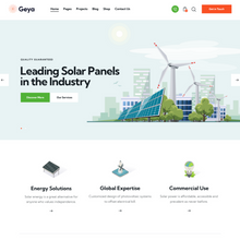 Solar Panel Landing Page WordPress Responsive Website
