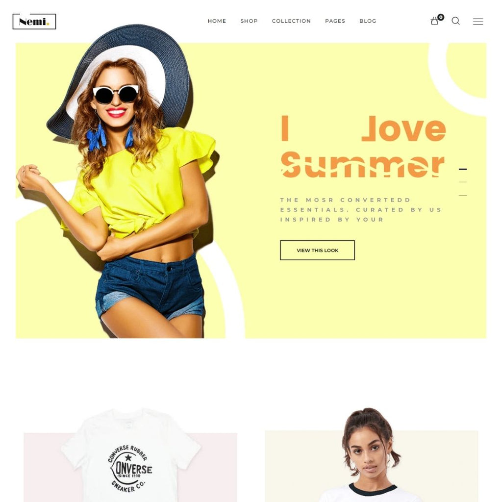 Ecommerce Summer Collection Shopify  Shopping Website