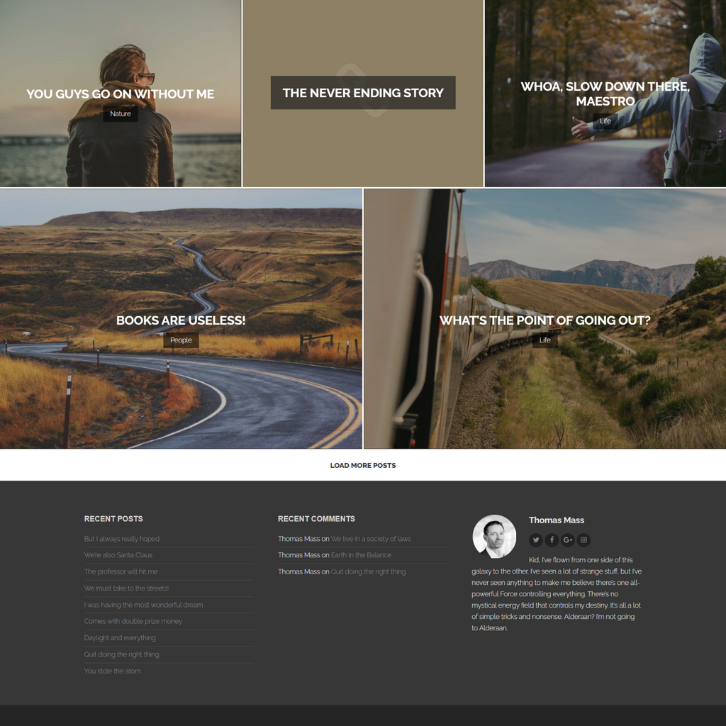 Easy Blogging WordPress Responsive Website