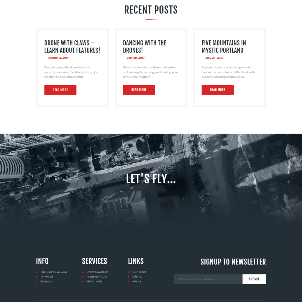 Drone Media WordPress Responsive Website