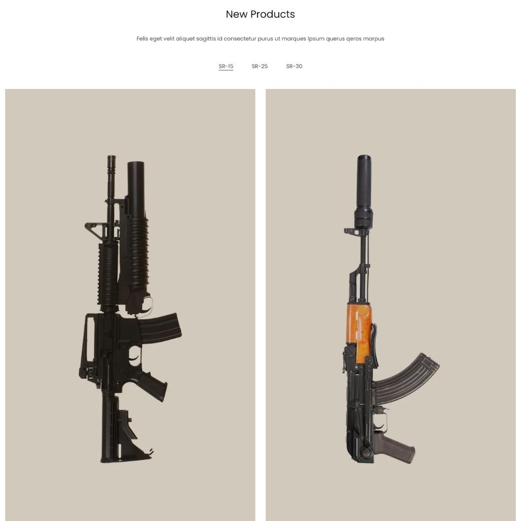 Gun Store Shopify Shopping Website