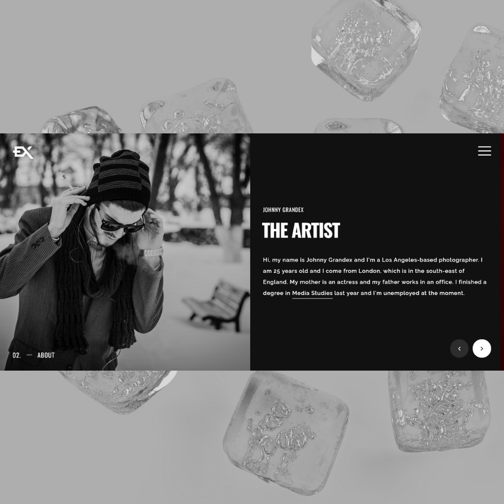 One Page Portfolio WordPress Responsive Website