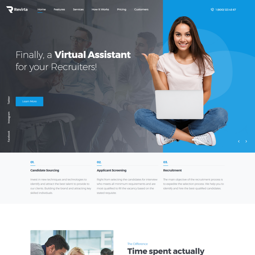 Virtual Assistance WordPress Responsive Website