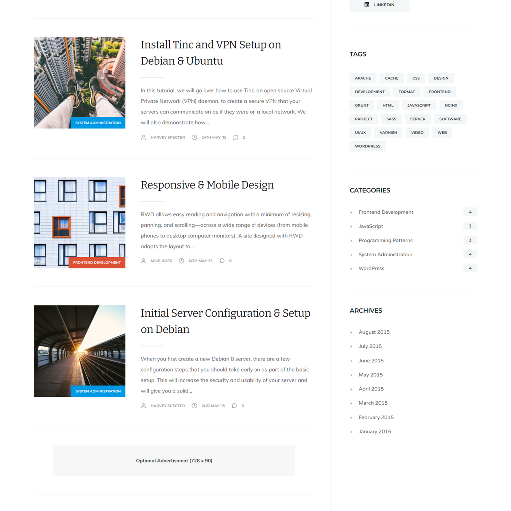 Responsive Magazine & Blog WordPress Website