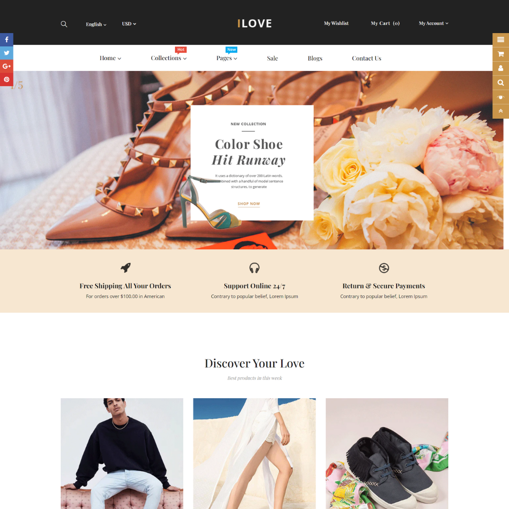 Infinity Sandals Shopify Shopping Website