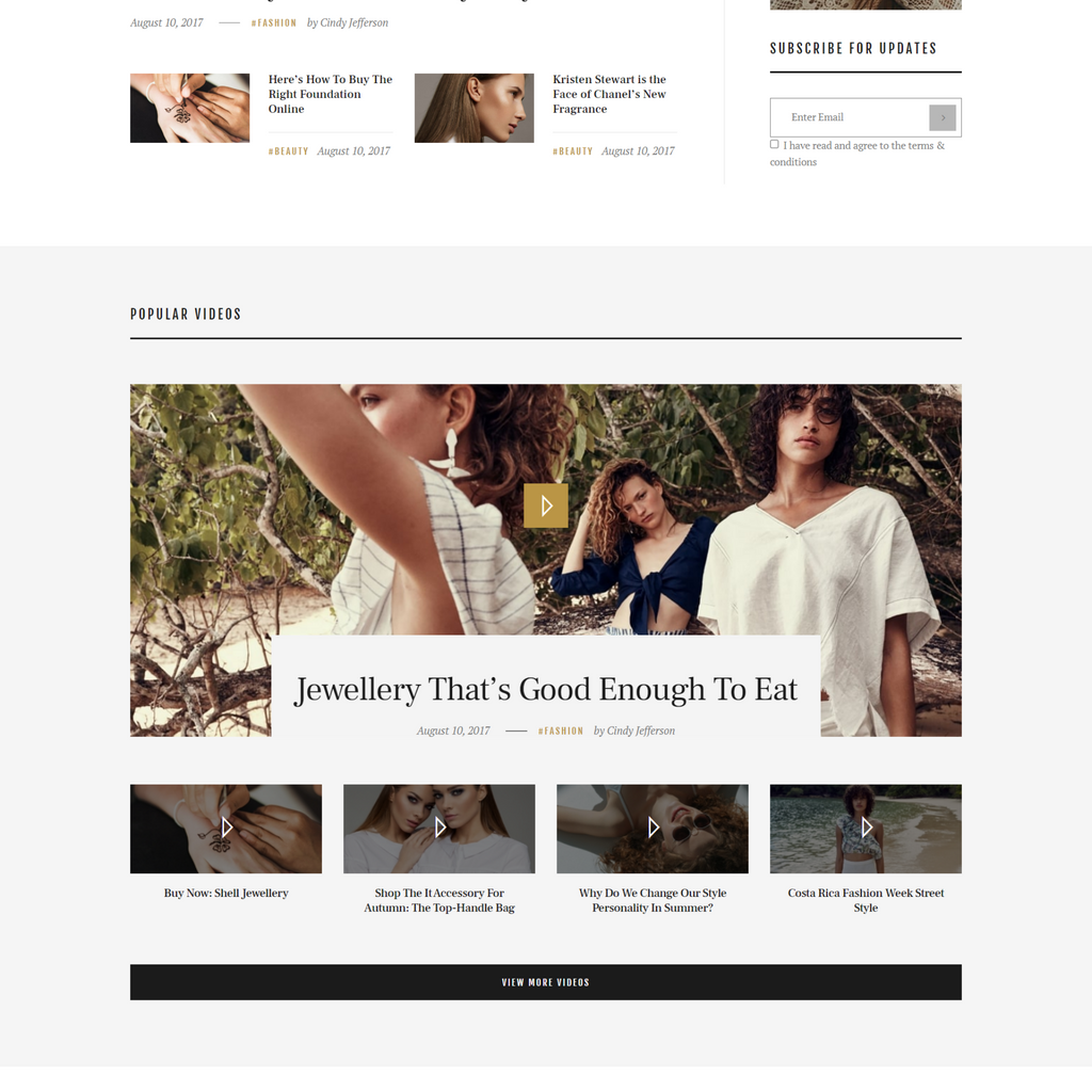 Fashion Blog WordPress Responsive Website