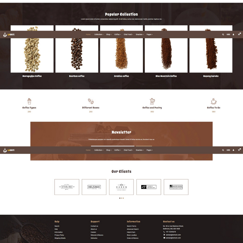Coefee  -  Shopify Shopping Website