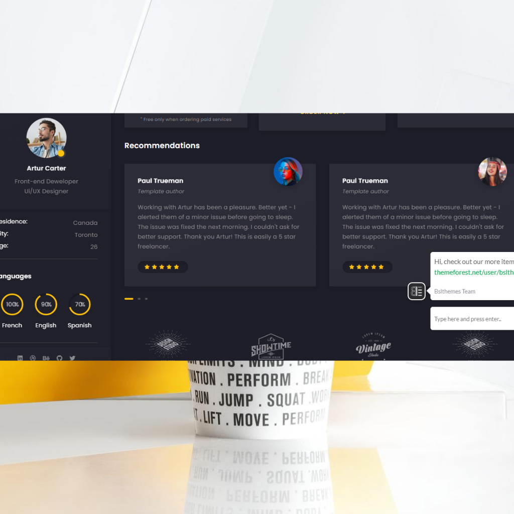 Web Portfolio WordPress Responsive Website
